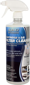 Aqua EZ Cartridge & D.E. Filter Cleaner – Fast Spray & Rinse Formula, Extends Filter Life, Boosts Flow & Circulation, Fresh Orange Scent, Cleans Pool Filters, Equipment, Spas & More (32 oz.)