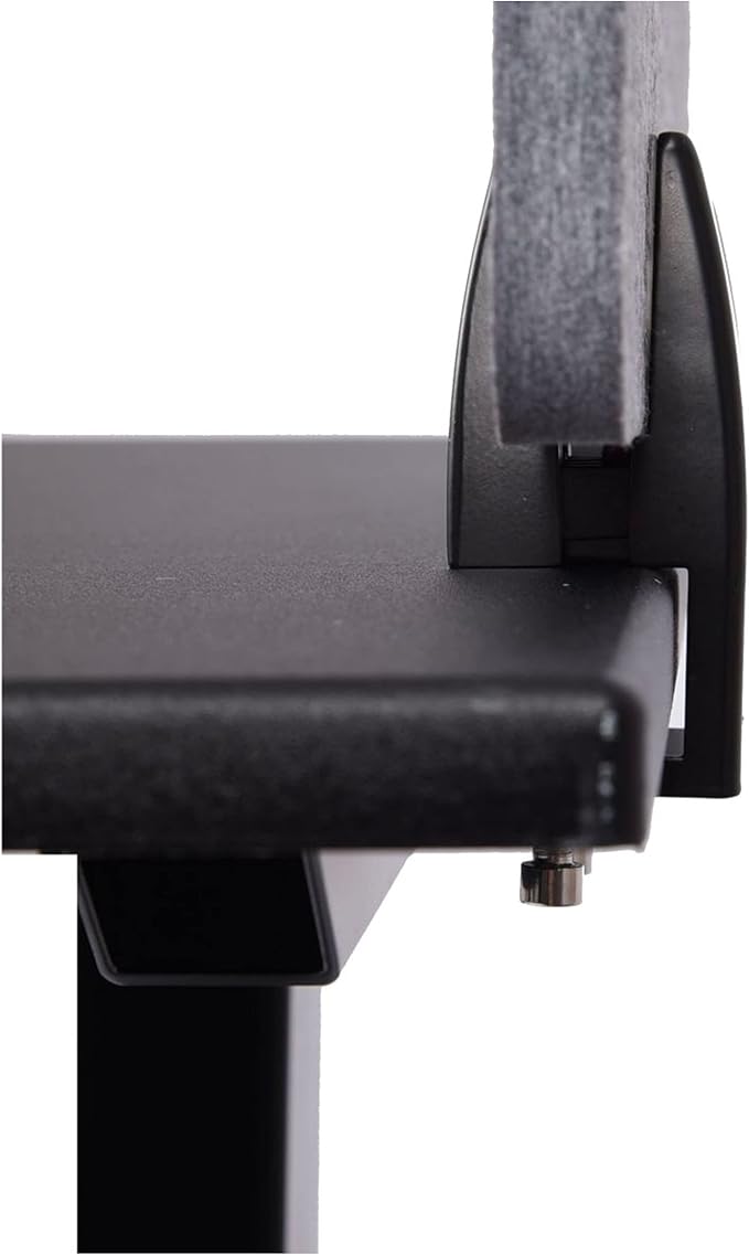 Stand Up Desk Store ReFocus Raw Clamp-On Acoustic Desk Divider Mounted Privacy Panel to Reduce Noise and Visual Distractions (Castle Gray, 23.6" x 16")