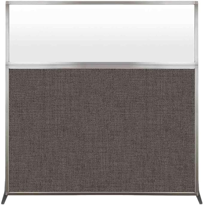 Versare Hush Screen Portable Room Divider | Workstation Wall Divider | Freestanding Privacy Hush Panels | Frosted Windows | Fabric Office Divider Screen | Great for Room Separation