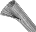 Split Wire Loom Tubing, Cable Protector Sleeve, Braided Cable Management for TV/Computer/Home Theater/Engine Bay, Cord Protectors from Pets No Chew (Grey, 3/4"-10ft)