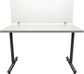 OBEX Frosted Acrylic Desk-Mounted Privacy Panel — 12" × 24"