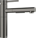 Blanco 527562 Alta II Low Arc Pull-Out Kitchen Faucet - 1.5 GPM - Satin Dark Steel