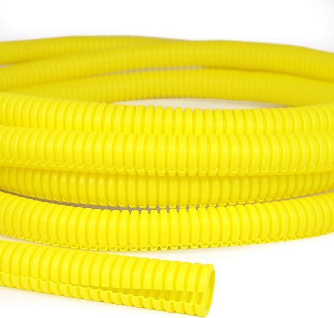 Split Wire Loom Tubing, 10,25ft Cord Protectors from Pets No Chew, Flexible Wire Covers Cord Protectors, Protective Split Cable Sleeve for Automotive Home Industrial Wires(Yellow, 0.46inch-10ft)