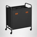 2-Section Laundry Sorter, with Wheels, Removable Bags