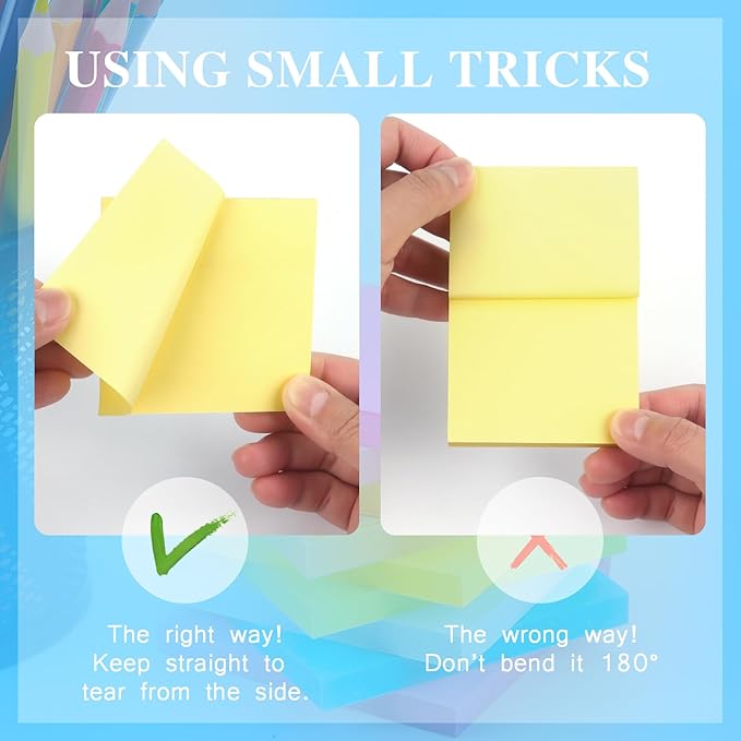 Early Buy Sticky Notes 3x3 Self-Stick Notes Yellow Color 6 Pads, 100 Sheets/Pad (Yellow)