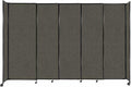 Versare Straightwall Sliding Portable Wall Partition | Freestanding Office Dividers | Locking Wheels | Temporary Room Separator | 11'3" Wide x 7'6" Tall Mocha Fabric Panels