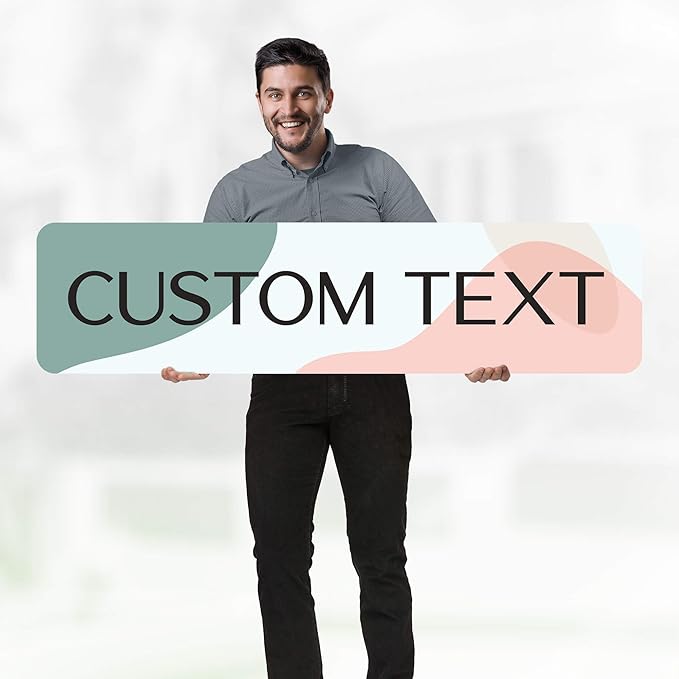 Custom Sign, Custom Street Sign, 11 Font Colors, 13 Font Styles, 4 Hole Options, 22 Sizes, 12x48 Inches, Rust Free DiBound, Fade Resistant, Made in USA by My Sign Center (Minimalist)