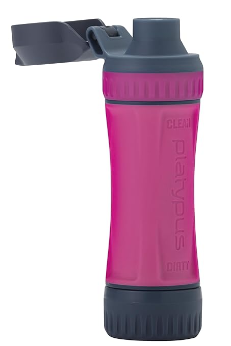 Platypus Quickdraw Ultralight Backpacking Water Filter, Pink