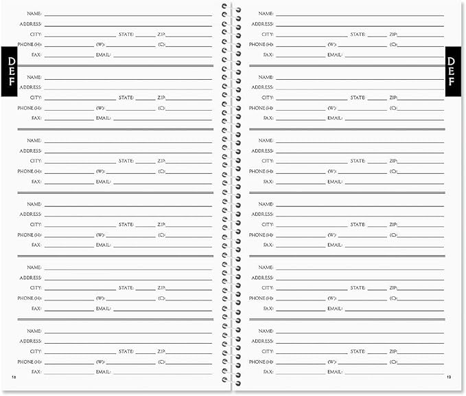 Current by The Sea Address Book - 94 Pages; Small 5" x 8-1/2" Size for Purse or Office, Spiral Bound Soft Cover Organizer for Contacts, Addresses, Email, & Phone Numbers + 50 Replacement Stickers