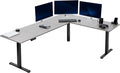VIVO Electric Corner 84 x 63 inch L-Shaped Standing Desk (Gray, 84x63inch)