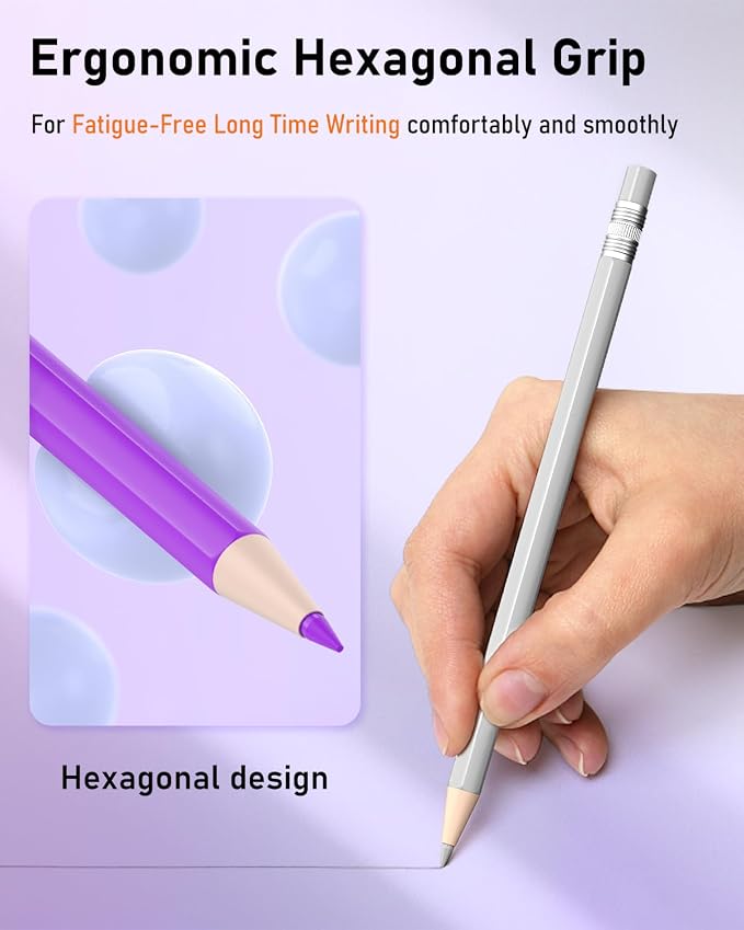 Four Candies Mechanical Colored Pencils, Erasable Mechanical Pencils with Sharpener and Bag, Aesthetic Drafting Tools Ideal for Both Beginners 2.6mm, 36PCS