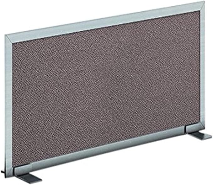 OBEX Acoustical Free Standing Privacy Screen, Cubicle Accessories Desk Privacy Panel, Desk Dividers for Office, Office Furniture Partitions Portable Sound Proof Dividers, 12" x 36", Slate