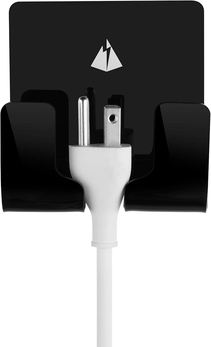 TXEsign Adhesive Wall Phone Holder Mount for Smartphones iPhone External Battery Wall Holder Mount (Black)