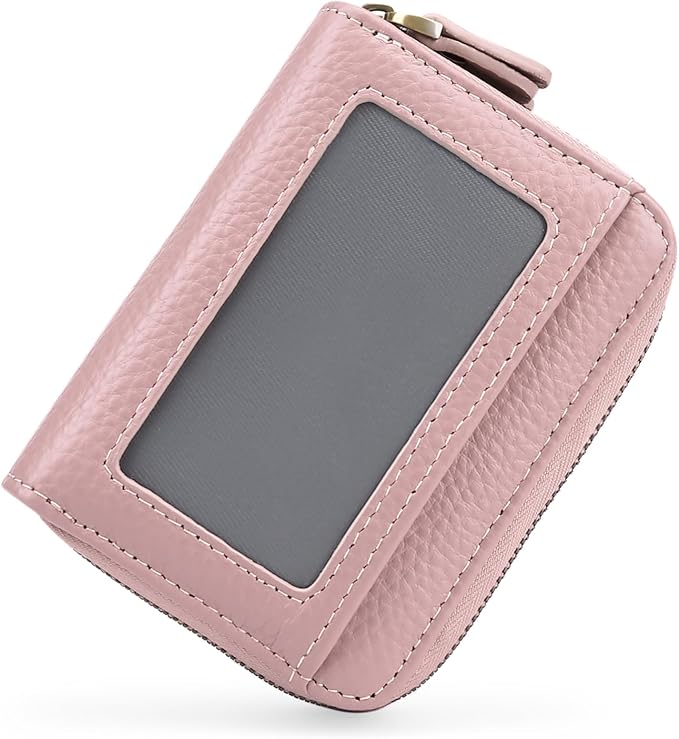 GOIACII Small Genuine Leather Wallet for Women, RFID Blocking Credit Card Holder Wallet