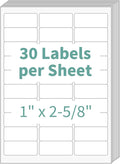 30 up Labels 1" x 2-5/8" Shipping Address Labels, FBA SKU Barcode Tags, 1000 Sheets 30 Per Page Mailing Labels for Laser/Inkjet Printers