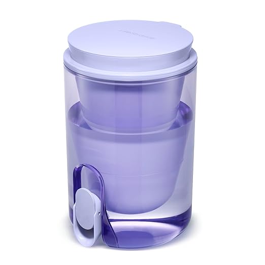 LifeStraw Home Studio Water Filter Dispenser, 10-Cup, Thistle Purple, BPA-Free Designed for Everyday Protects Against Bacteria, parasites, microplastics, PFAS, Lead, and Improves Taste