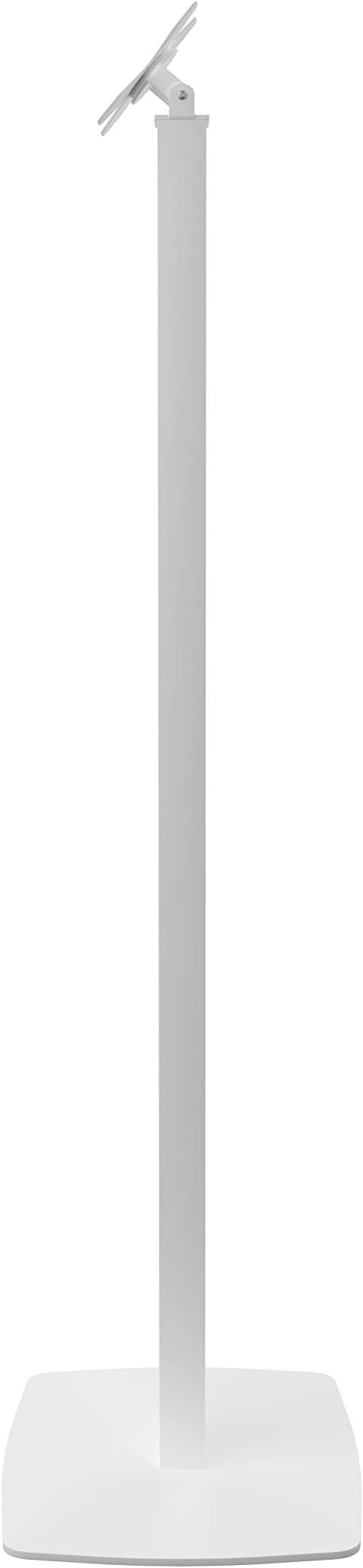 Metal Pole Floor Stand- CTA Premium Thin Profile Retail & Tradeshow Stand with VESA Plate and Base – Compatible with CTA’s Locking Mount (PAD-PARAW) or Any VESA Compatible Mount (ADD-CHKW) - White