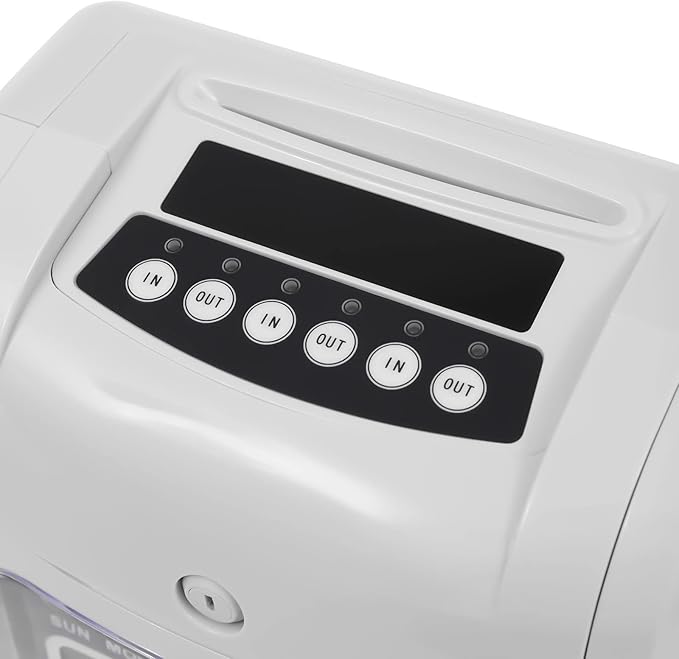 Blisiour Calculating Time Clock, Employees Time Clocks Auto-Align Time Clock Punch Machine, Small Business Punch Clock System, in/Out Time Attendance Machine with 50 Time Cards & Security Key
