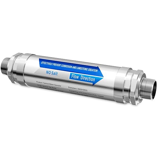 Scale Water Softener System,Salt-Free Water Descaler Whole House, ¾-Inch NPT Water Descaler System, Prevents Limescale in Tankless Water Heaters, Pipes, Dishwasher,Smart Toilets & Appliances
