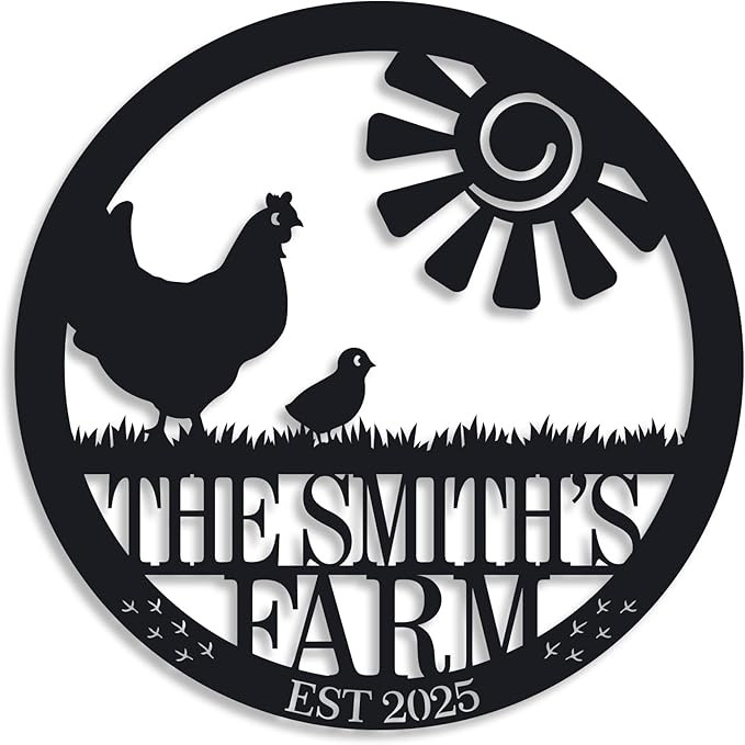 Personalized Chicken Farm Sign, Custom Chicken Coop Signs