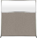 Versare Hush Screen Portable Room Divider | Workstation Wall Divider | Freestanding Privacy Hush Panels | Frosted Windows | Fabric Office Divider Screen | Great for Room Separation