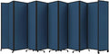 Versare Room Divider 360 Portable Wall Partition | Folding Panels | Large Freestanding Divider | Locking Wheels | Temporary Room Separator
