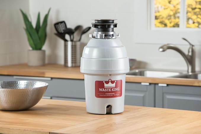Waste King Garbage Disposal for Kitchen Sink with Power Cord, Food Waste Disposer, L-8000