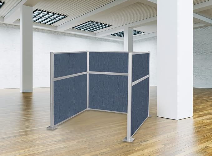 Versare Hush Panel Cubicle Kit | Workstation Partition Walls | Sound Dampening Cubicle Walls | Partitions for Desks