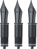 Asvine 3 PCS Fountain Pen Black Nib, Size 6 Medium Nib V169, P20, P30 and V126