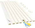 Yecaye Cord Hider, 113in Medium Cord Covers for Wires on Wall, Cord Organizer for 2-3 Wires, Easy Install Cable Management Kit, TV Cable Hider for Home Office, W0.95in H0.55in, Beige