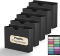 2 Inch Expandable File Jackets Letter Size,Plastic Manilla Folders | Poly Job Folders File Jacket,Heavy Duty Expansion Pocket Files with Straight Cut Tabs,12 Pack Reinforced work folders,Black