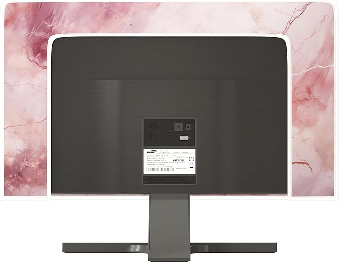 Baocicco Fashion Pink Marble Waterproof Television Cover 40, 41, 42, 43 Inch Full Body Covers for Television Screen Panel Case Computer Sleeve Compatible with PC, Desktop and TV LED LCD OLED