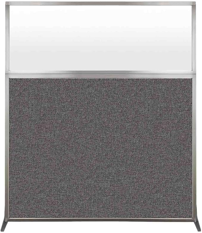Versare Hush Screen Portable Room Divider | Workstation Wall Divider | Freestanding Privacy Hush Panels | Frosted Windows | Fabric Office Divider Screen | Great for Room Separation