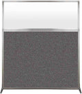 Versare Hush Screen Portable Room Divider | Workstation Wall Divider | Freestanding Privacy Hush Panels | Frosted Windows | Fabric Office Divider Screen | Great for Room Separation