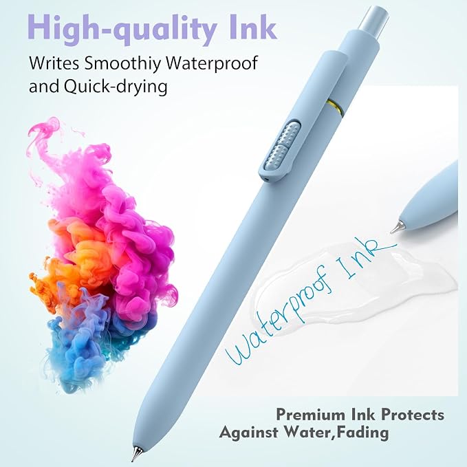 Hiacry 16Pcs Colorful Gel Pens - 0.7MM Fine Point Colored Ink Fidget Pens | Smooth Writing Quick-Dry Pens, No Smear, Journaling, Note Taking, Drawing, School, Office, Men & Women (Vintage+Morandi)