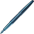 Cross ATX Sandblasted Dark Blue Stainless Steel Medium Nib Fountain Pen - Refillable Pen for Smooth Writing - Black Ink - Comfortable Grip - Long-Lasting - Professional Office Supplies