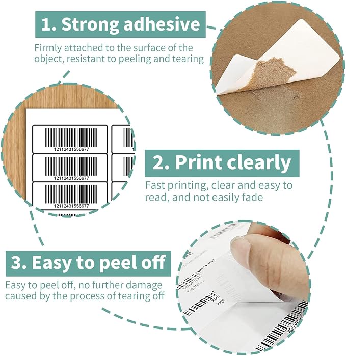30 up Labels 1" x 2-5/8" Shipping Address Labels, FBA SKU Barcode Tags, 1000 Sheets 30 Per Page Mailing Labels for Laser/Inkjet Printers