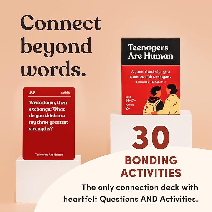 Teenagers are Human 140 Conversation Cards to Help You Get to Know Teenagers, Card Game for High Schoolers, Designed by Experts for Grades 9 to 12, Ages 14 to 17+