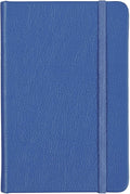 Leather Pocket Notebook, Writing Journal, Full-Grain Leather, Narrow Ruled Paper, Notebooks for Work & School, Pacific Blue (5.7" x 3.8”)