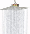 High Pressure Rain Shower Head with Filtered - 8" All Metal Square Showerhead Filter for Remove Chlorine and Harmful Substances, Brushed Nickel