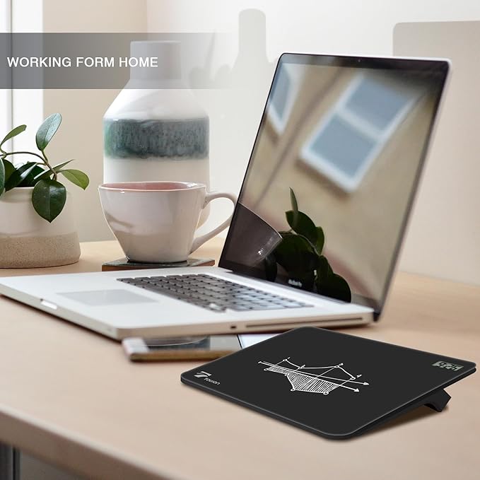 TOWON Small White Board for Desk with Clock, Small Desktop Whiteboard Glass with Pen Holder, Time Reminder Dry Erase Board, Whiteboard for Desk, Digital LCD Display, for Home Office, Black, 8 x 6 in
