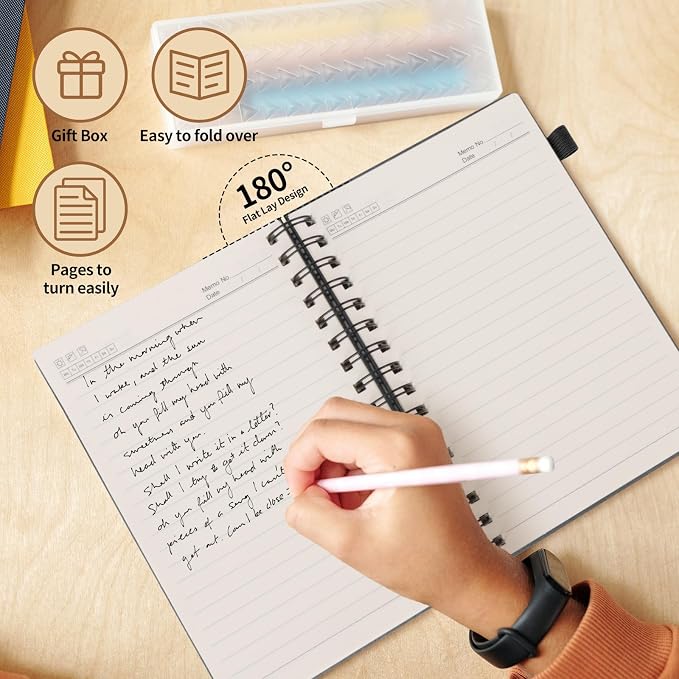 A5 Hardcover Spiral Notebook Tree of Life Journal Daily Journals for Writing Travel Notebooks Journal for Women Men 80GSM Paper Leather Spiral Journal,5.7"x8.3"(Spiral Tree -Black)