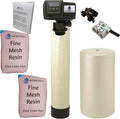 AFWFilters 2 cubic Foot (64k) Whole Home Iron Pro Water Softener with Fine Mesh Resin, 3/4" Stainless Steel FNPT Connection, and Almond Tanks
