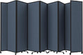 Versare Room Divider 360 Portable Wall Partition | Folding Panels | Large Freestanding Divider | Locking Wheels | Temporary Room Separator