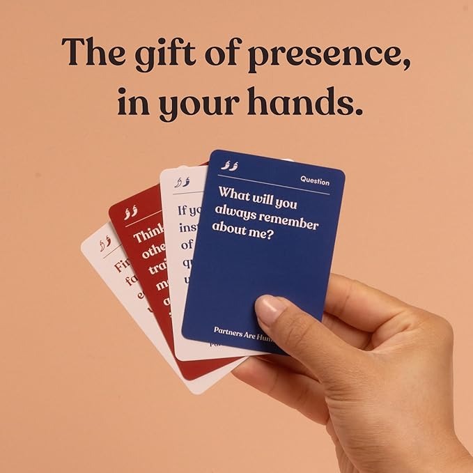 Partners are Human | 140 Conversation Cards to Help Deepen Romantic Relationships | Card Game for Bonding & Communication | Therapy for Adults
