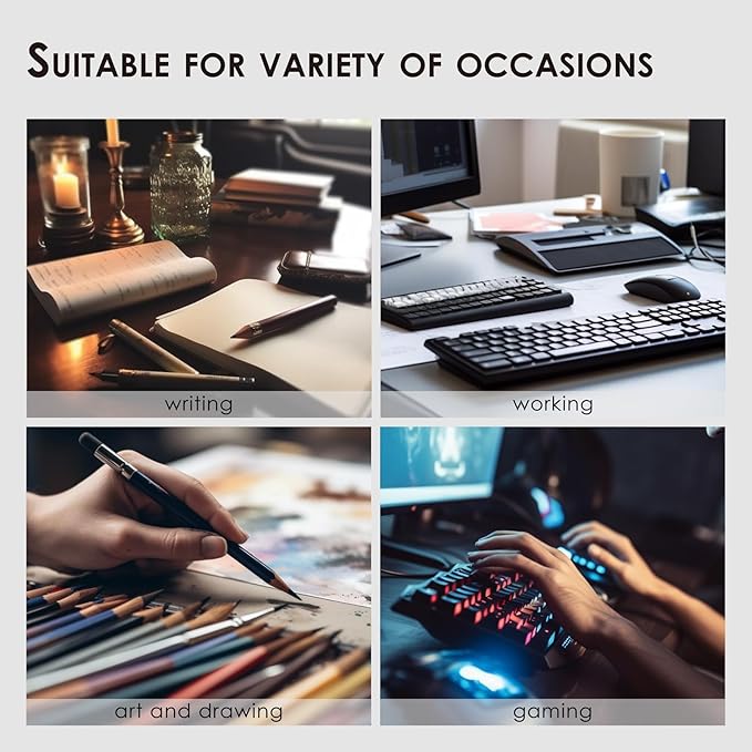 Leather Desk Mat - Small Non-Slip PU Desk Pad for Office and Home - Desk Organization and Accessories - Ideal for Large Mouse Pad and Small Desk Mats on Top of Desks (Silver,23.6"x 13.8")