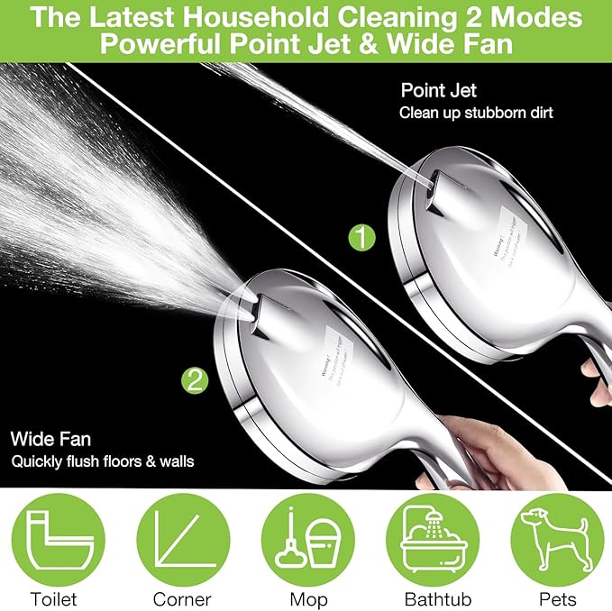 Filtered Shower Head Combo, Includes 20 Stage Shower Filter Head, High Pressure Handheld Spray Showerhead, 79" Extra Long Hose, Shower Arm Mount Holder, for Hard Well Water Chlorine, Chrome (HSF80)