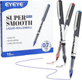 EYEYE Liquid Ink Rollerball Pens 0.7mm, Medium Point Roller Ball Pen 12 Pack 3 Colors Quick Dry, Ink Pens Fine Point Smooth Writing Pen for Journaling, Note Taking, Office, School Supplies