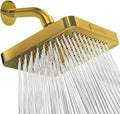 SparkPod Shower Head - High Pressure Rain - Premium Quality Luxury Design - Easy Clean Adjustable Replacement for Your Bathroom Shower Heads (Egyptian Gold, 6 Inch Square)