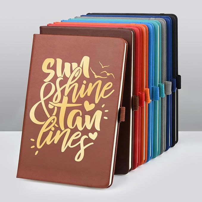 Customizable Personalized Notebook | Custom Logo, Text & Image A5 Journal Notebook | 200 Lined Pages 8.5" x 5.8" | Daily Writing Journal for Office, Students & Gift Giving, LightBlue
